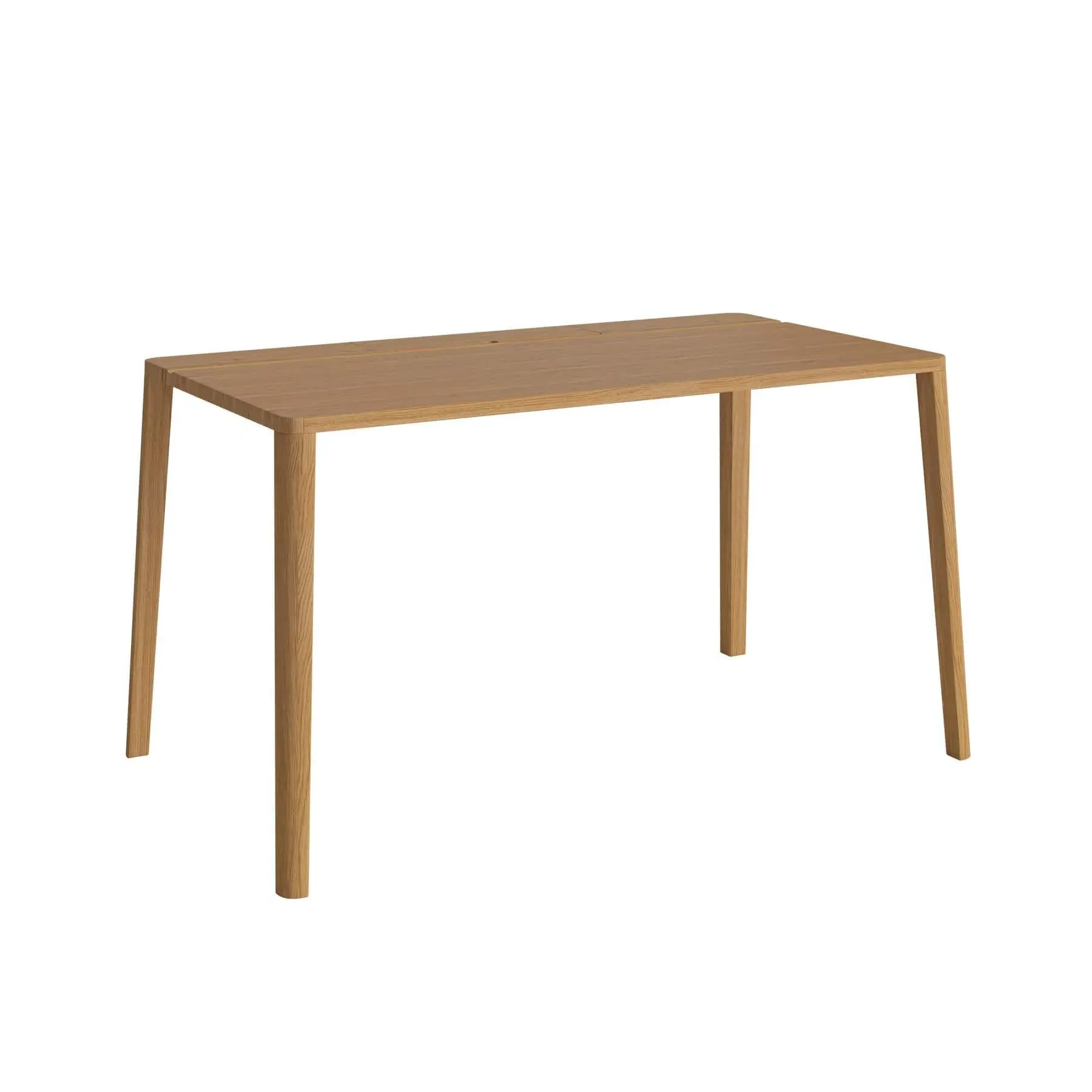 Small Desk with Sleek Lines - Oak, Solid Wood