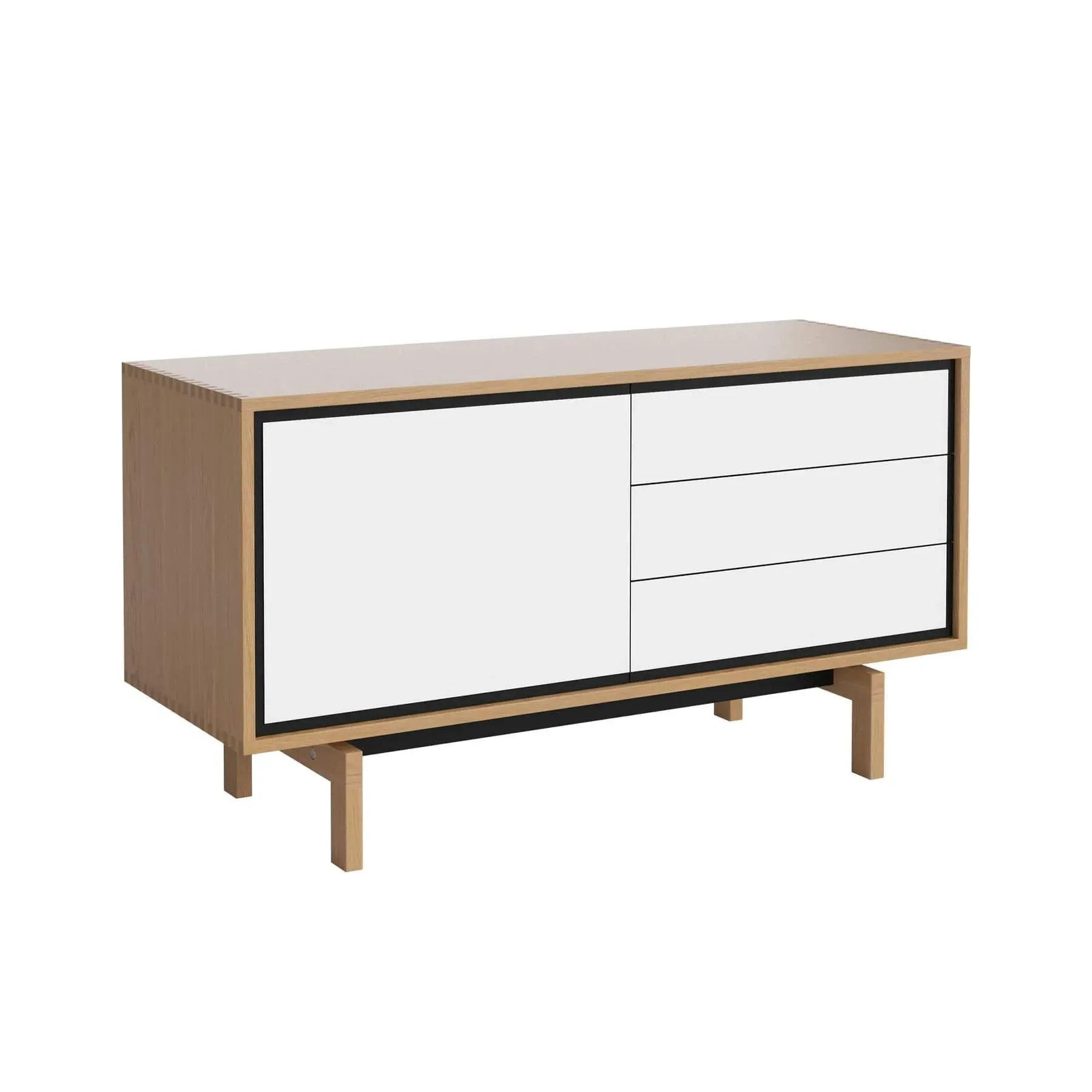 Small Sideboard with Storage - Oak, Wood image