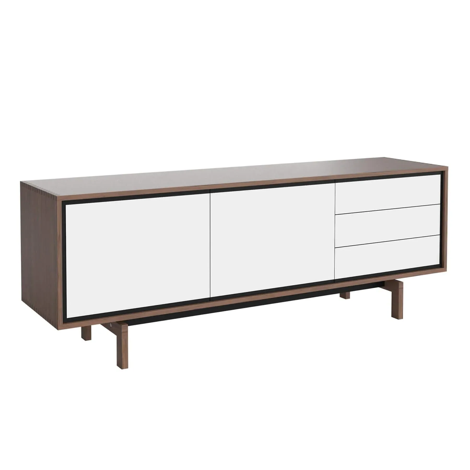 Small Sideboard with Storage - White, Oak