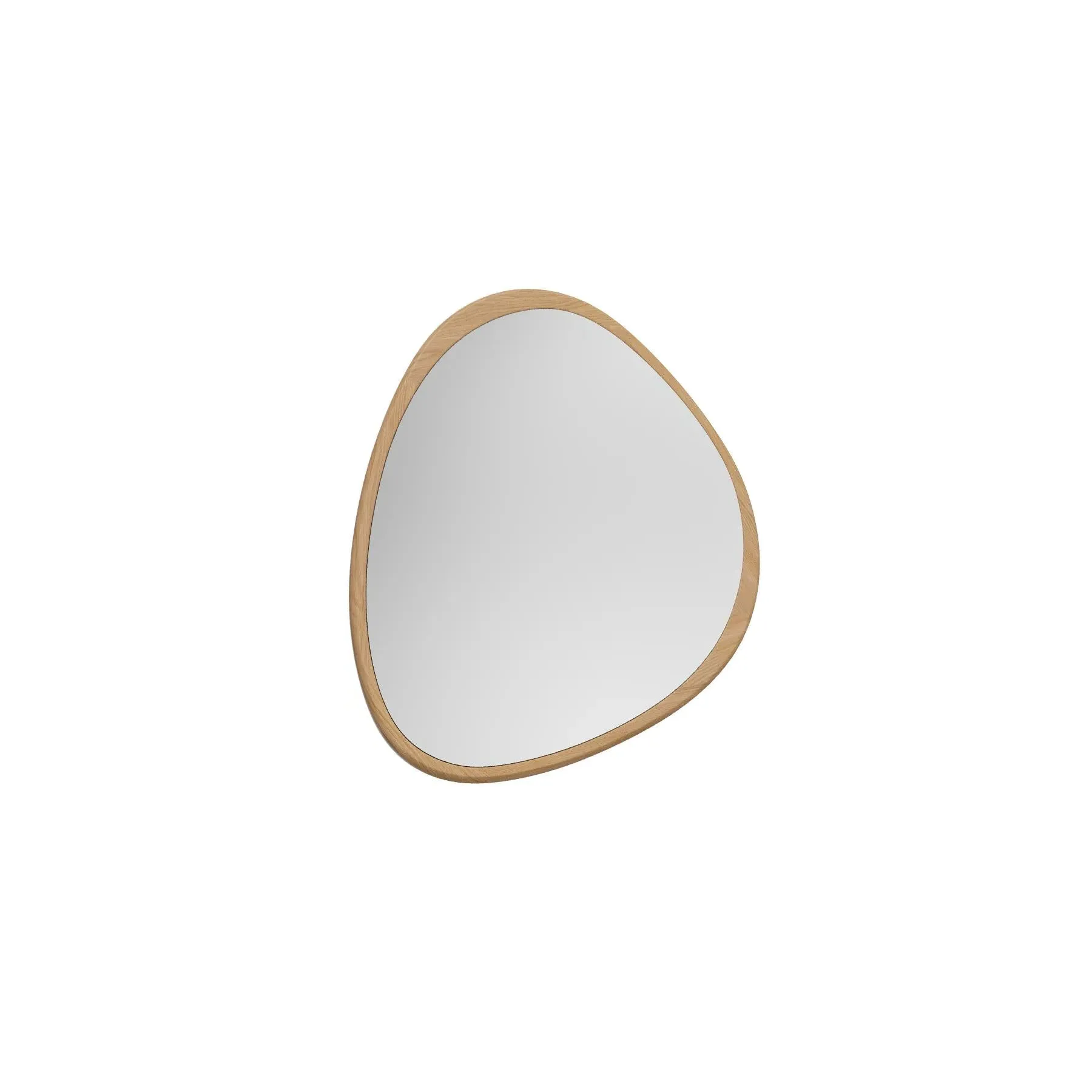 Small Wall Mirror with Organic Frame - Oak image