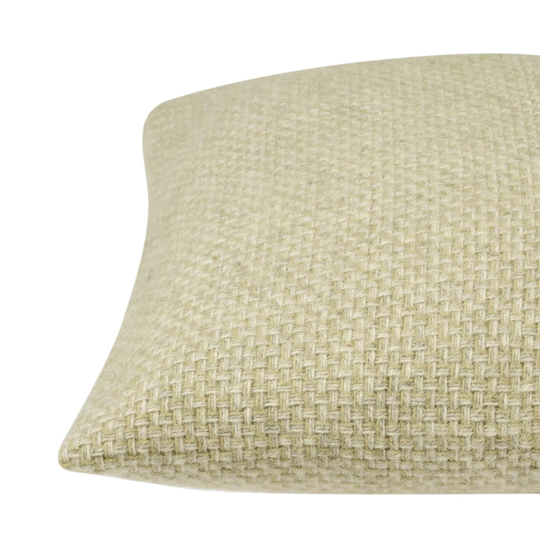 Square Cushion Cover - Light Green, Wool