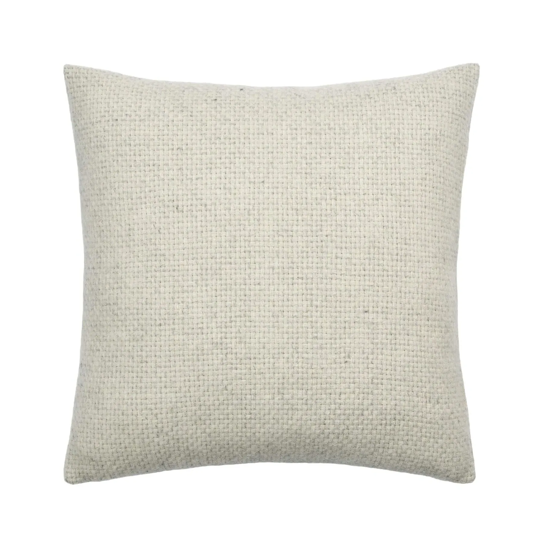 Square Cushion Cover - Light Grey, Wool