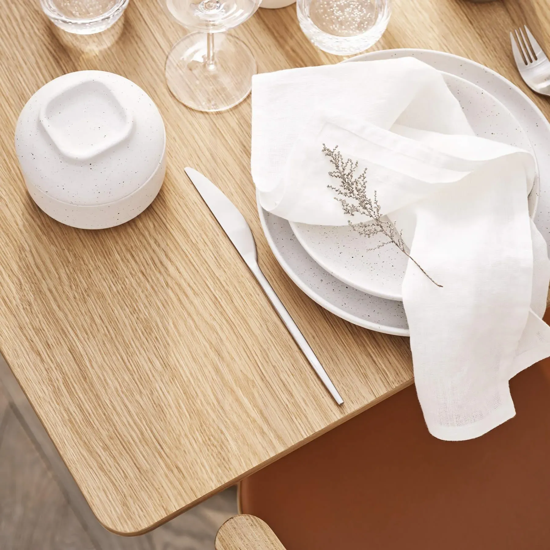 Square Dining Table - Oak, Lacquered Wood