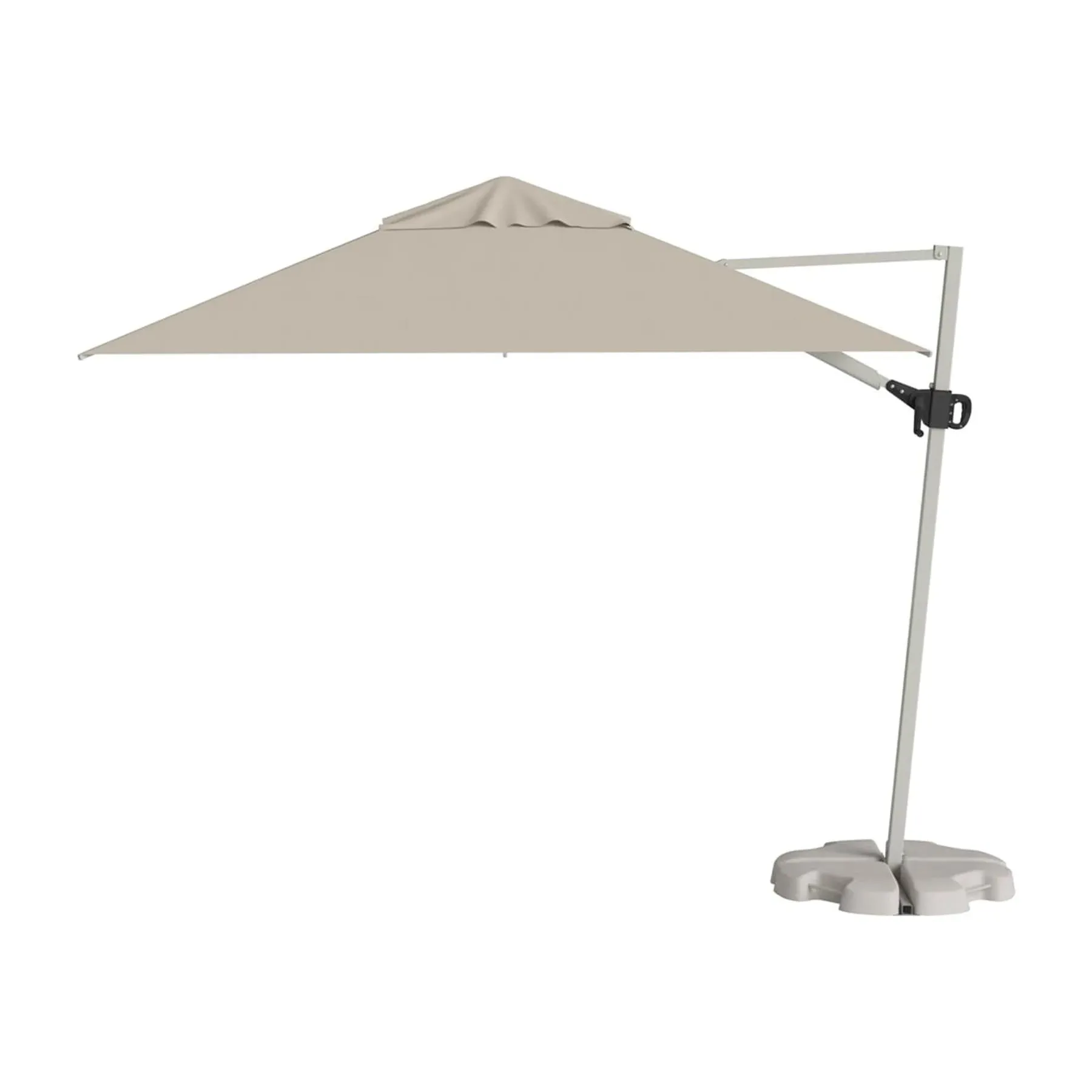 Square Parasol with Side Leg - Light Grey