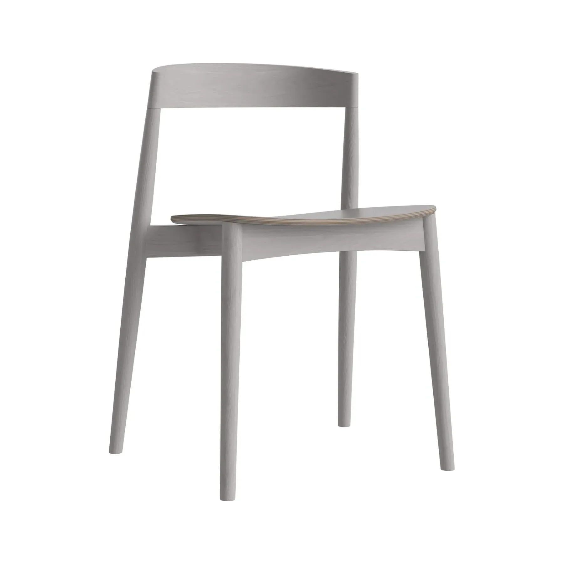 Stackable Dining Chair - Grey, Lacquered Oak