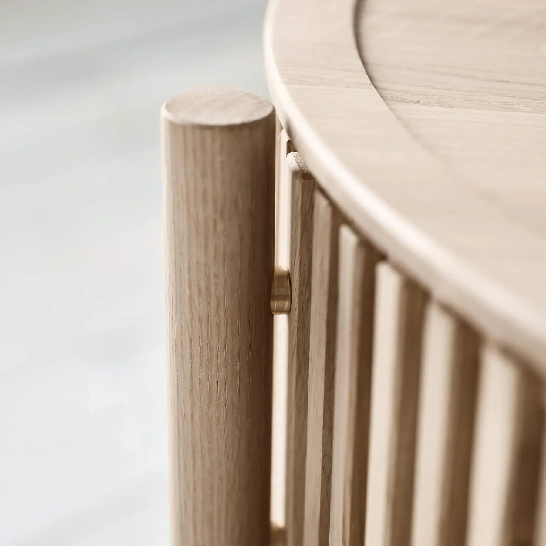 Story Bar Table with Storage - Oiled Oak Veneer