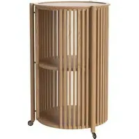 Story Bar Table with Storage - Oiled Oak Veneer