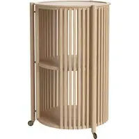 Story Bar Table with Storage - White Oiled Oak Veneer