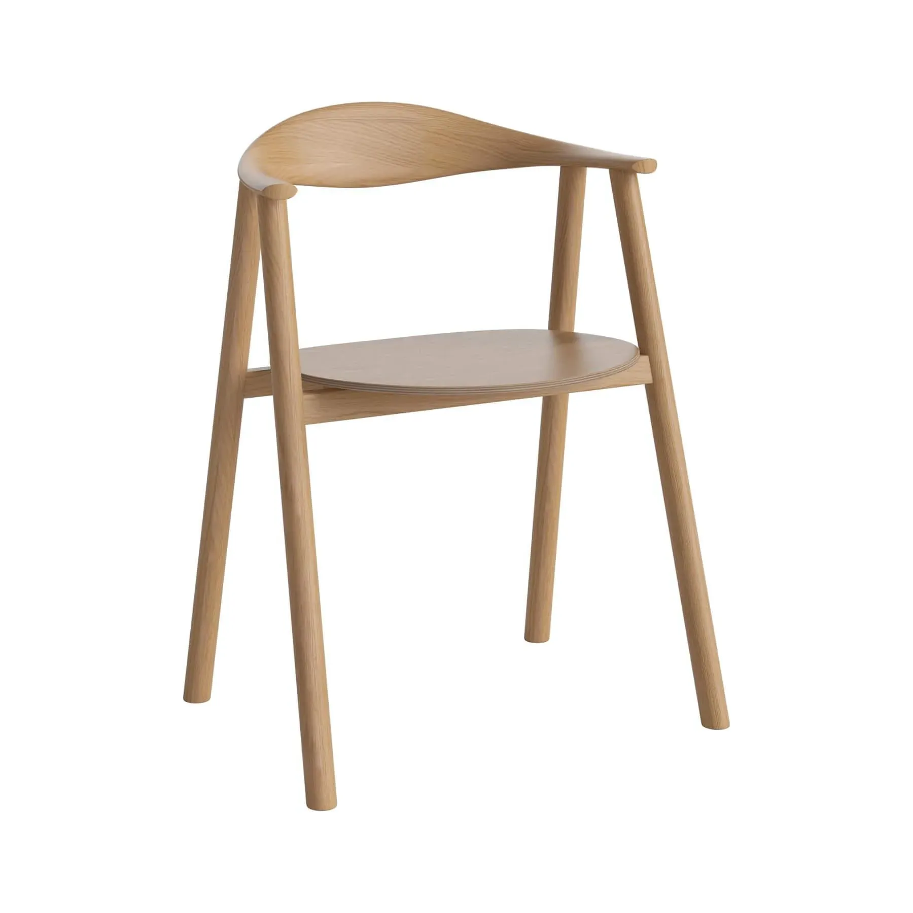 Swing Armchair Unupholstered - Black, Oak