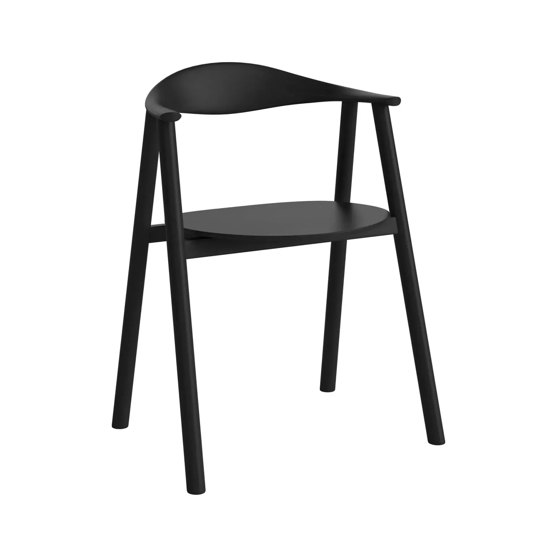 Swing Armchair Unupholstered - Black, Oak image