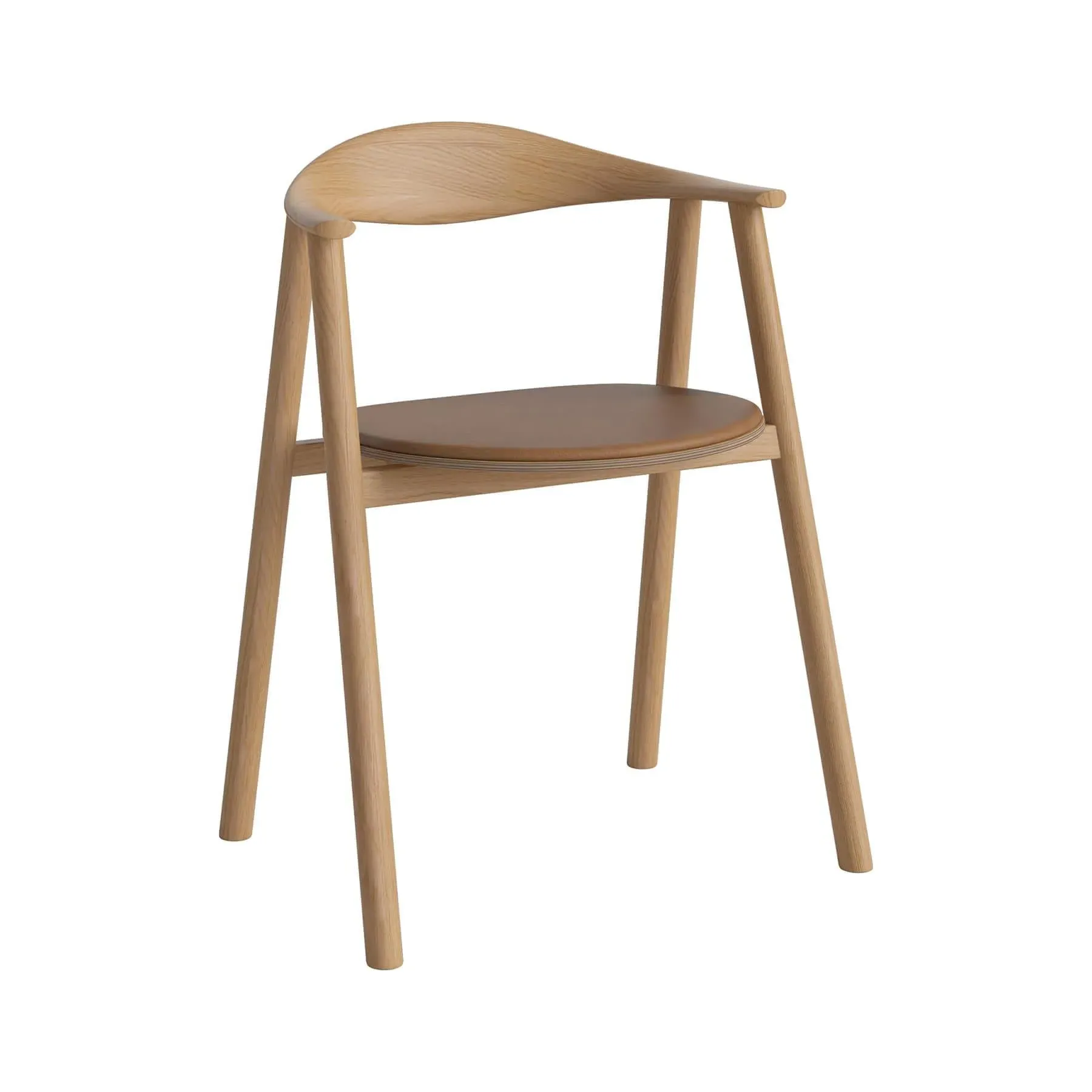 Swing Armchair Upholstered - Hazelnut, Leather