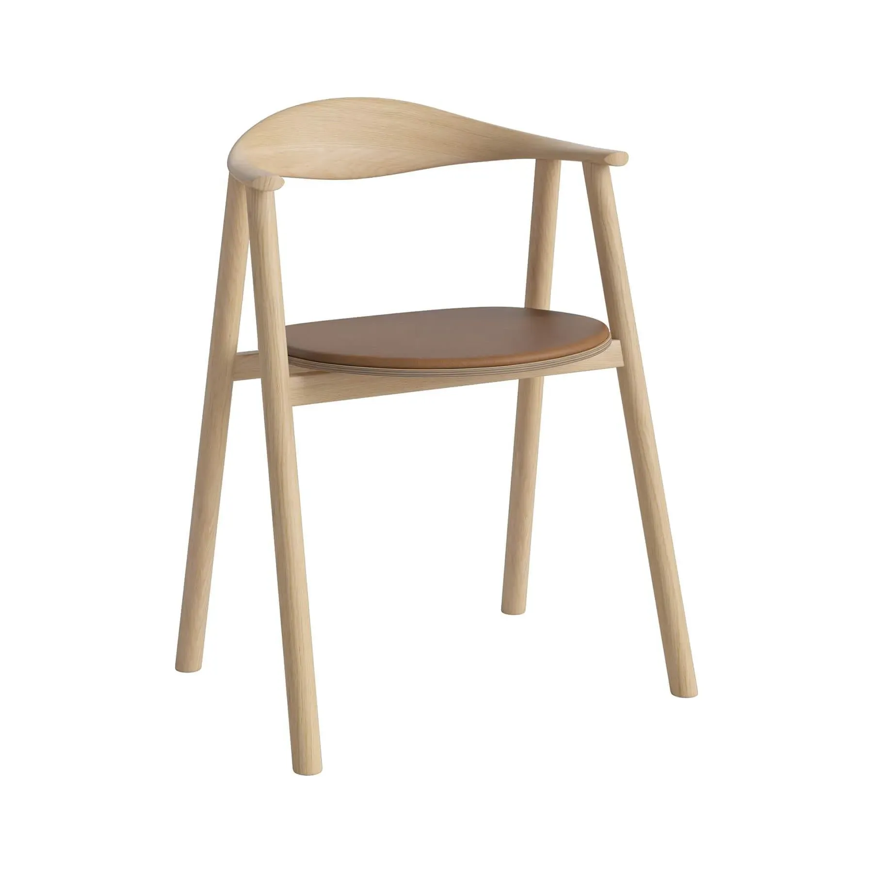 Swing Armchair Upholstered - Hazelnut, Leather