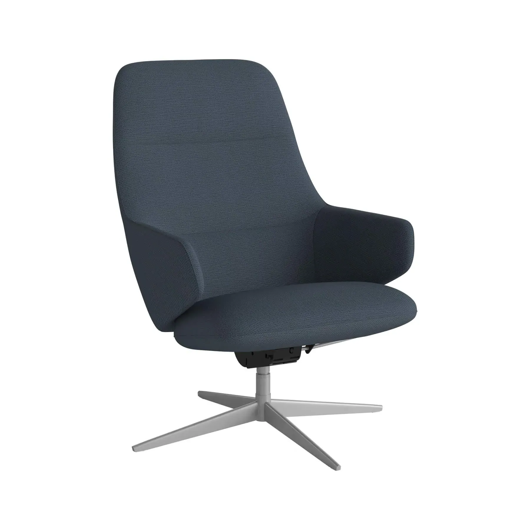 Swivel Armchair with Recliner - Dust Blue