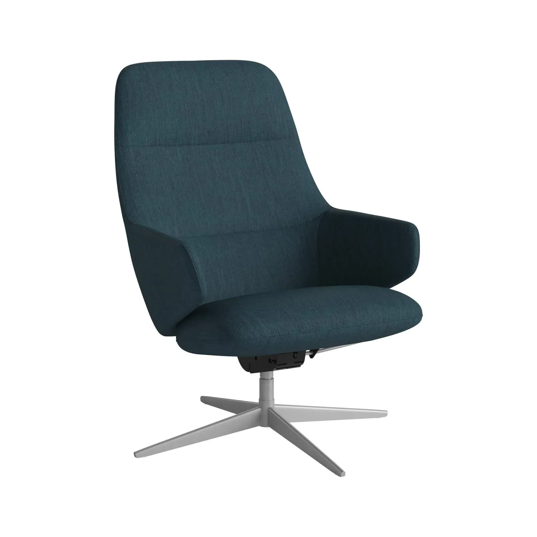 Swivel Armchair with Recliner - Dust Blue image