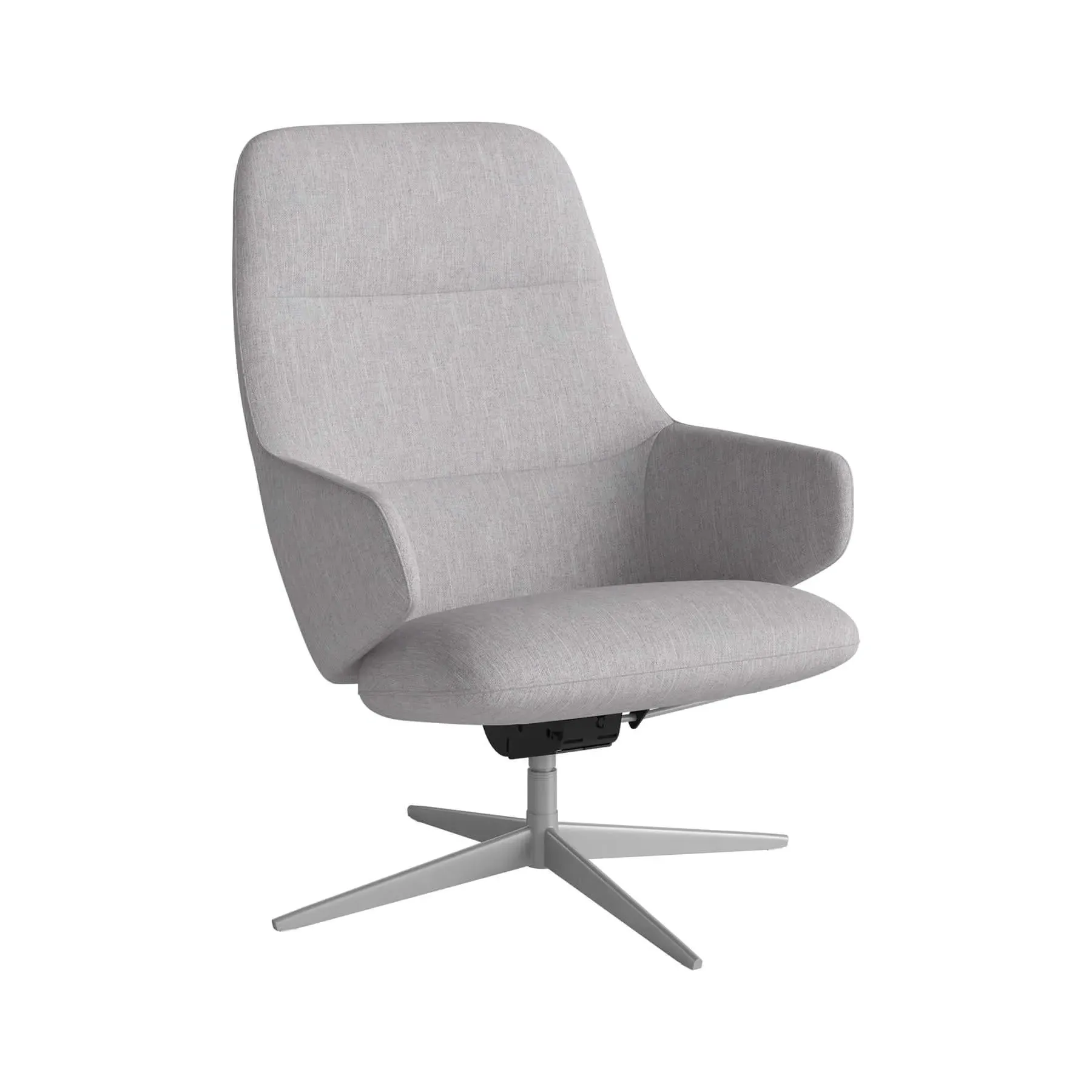 Swivel Armchair with Recliner - Light Grey