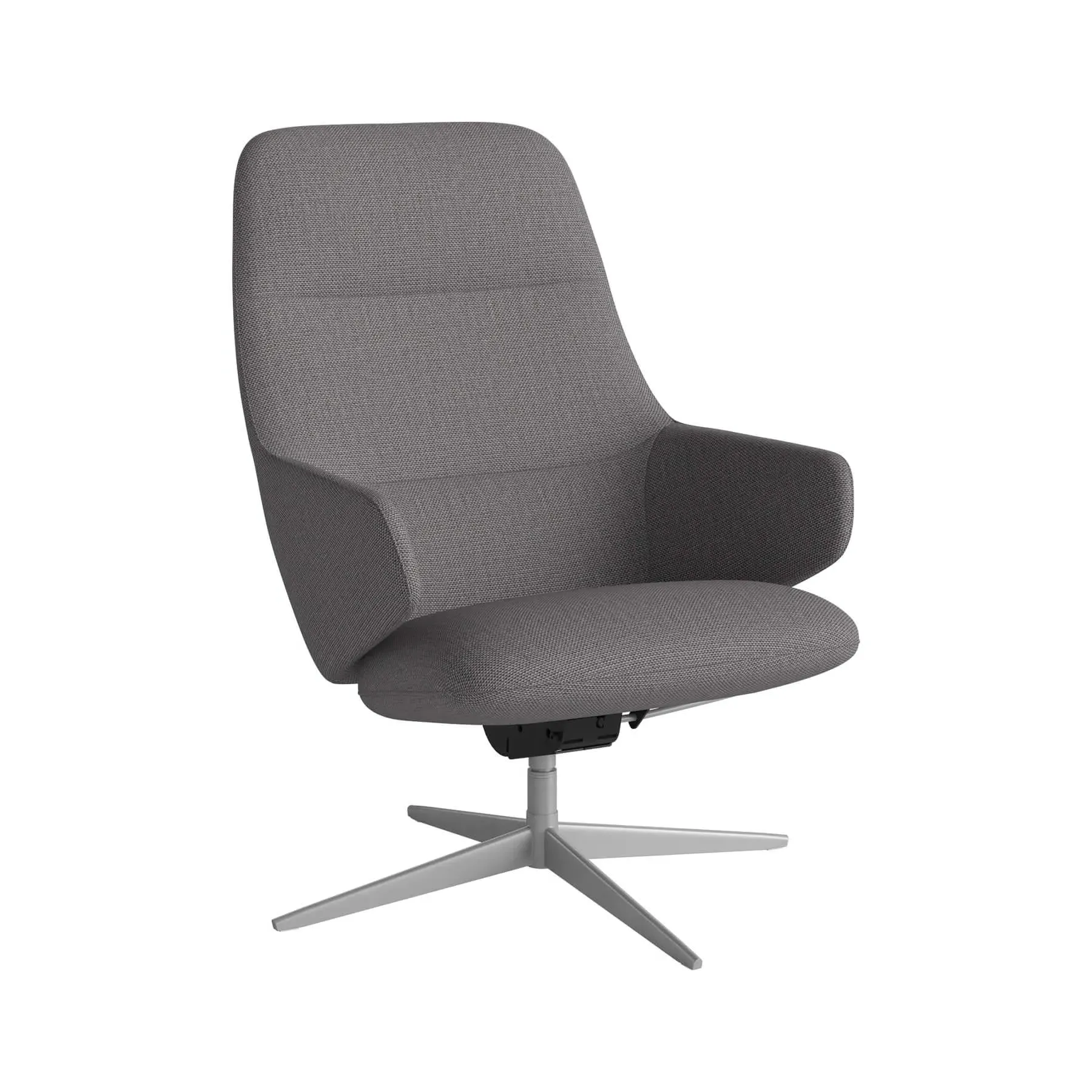 Swivel Armchair with Recliner - Multi Grey