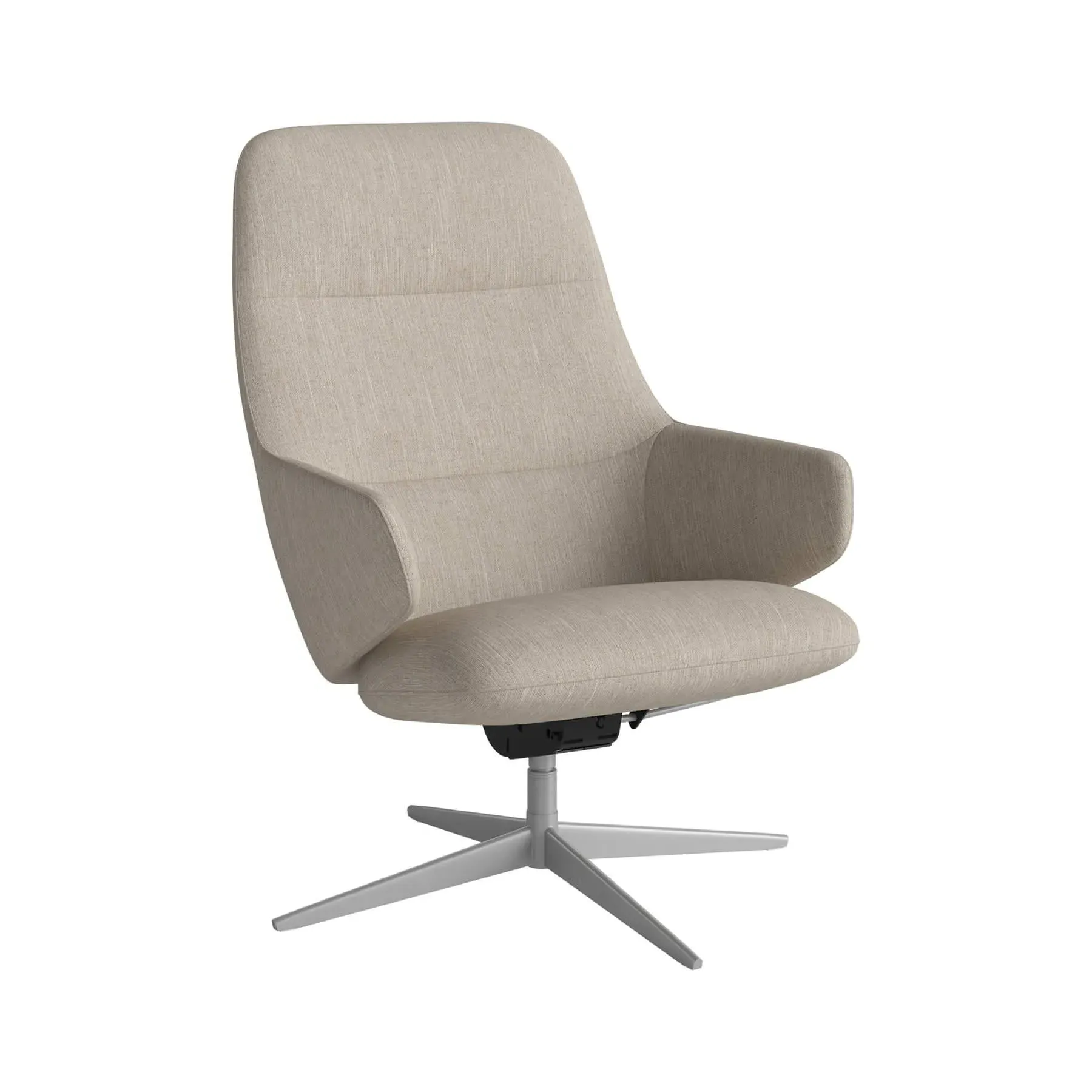 Swivel Armchair with Recliner - Sand