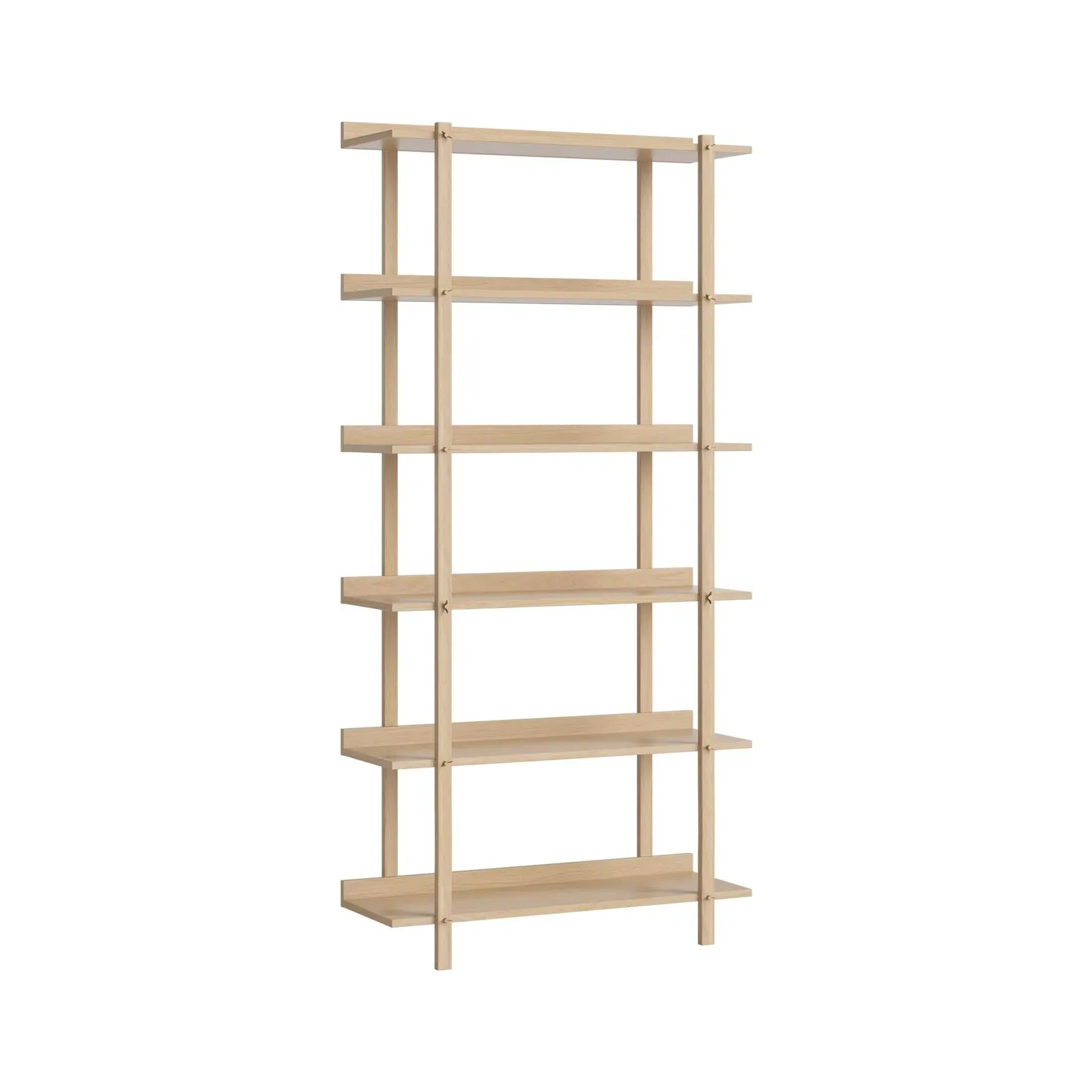 Tall Single Shelving Unit - White Oak