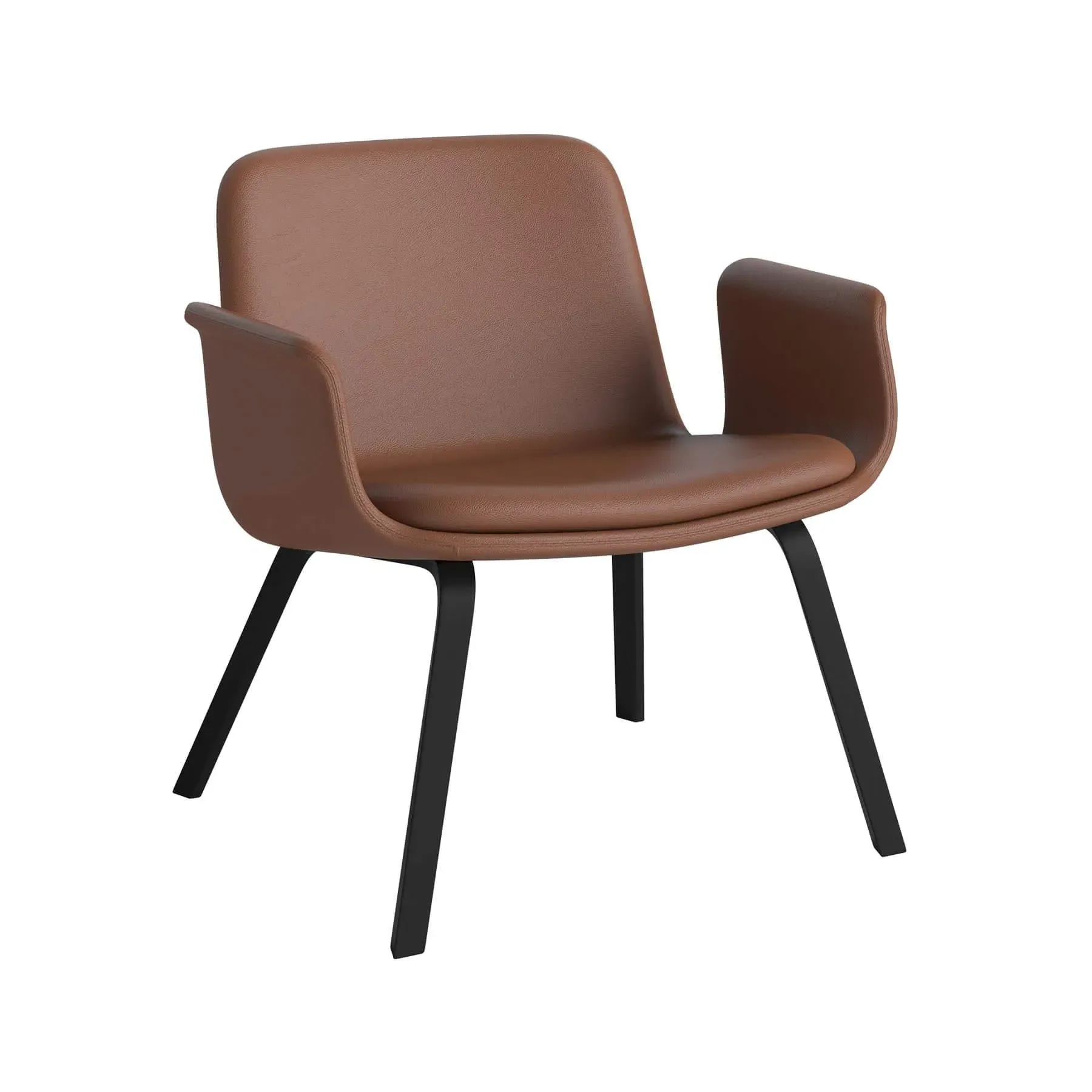 Upholstered Lounge Chair - Cognac, Oak