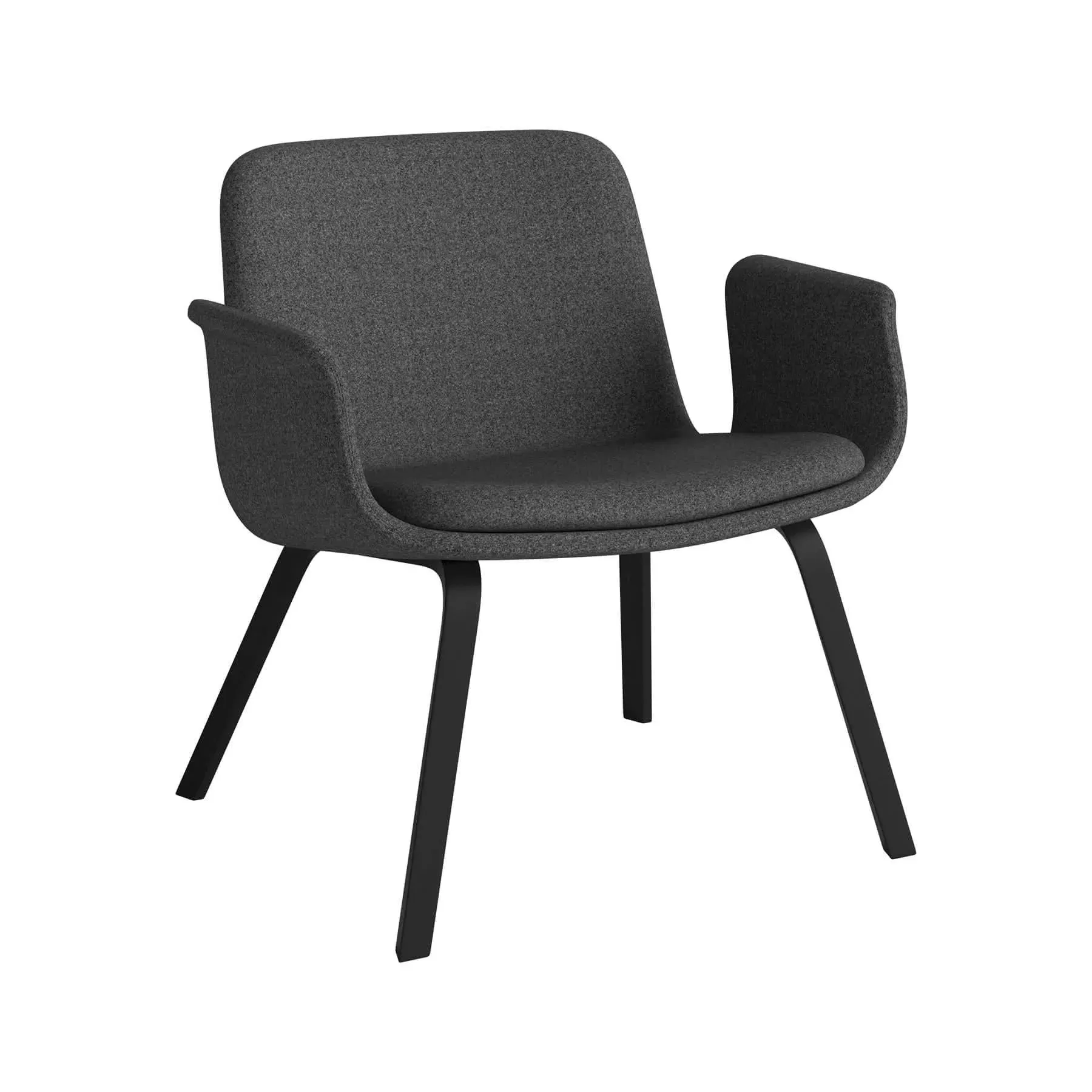 Upholstered Lounge Chair - Grey Melange, Oak