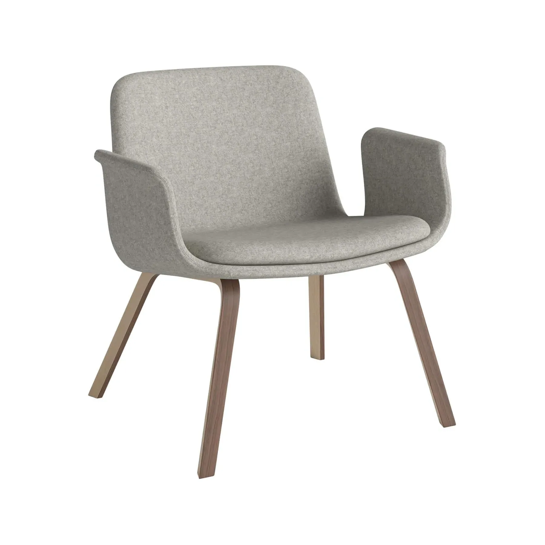 Upholstered Lounge Chair - Multi Grey, Oak