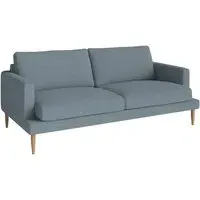 Veneda 2.5-Seater Sofa - Light Blue, Oak