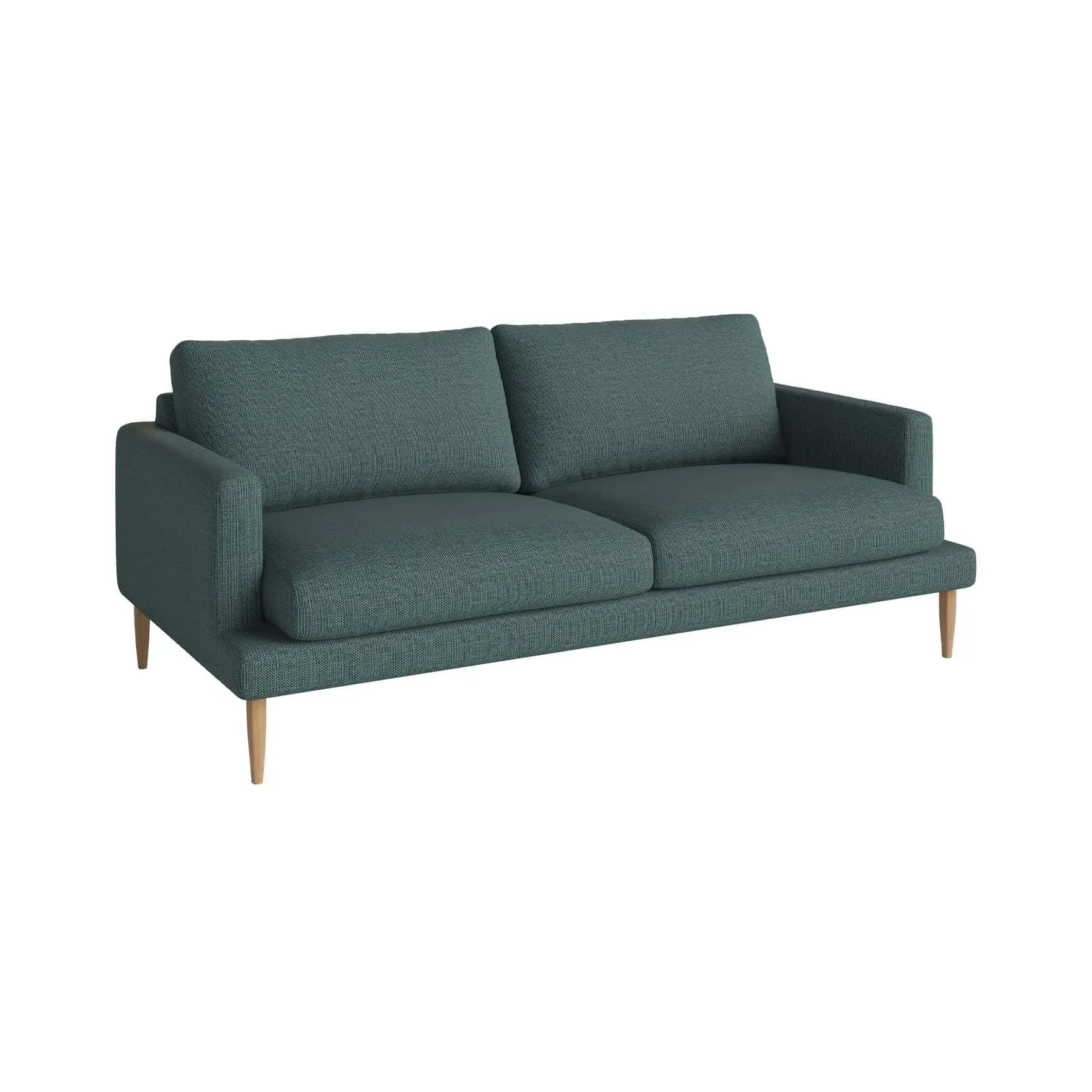 Veneda 2.5-Seater Sofa - Sea Green, Oak