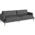 Veneda 3-Seater Sofa - Dark Grey, Oak