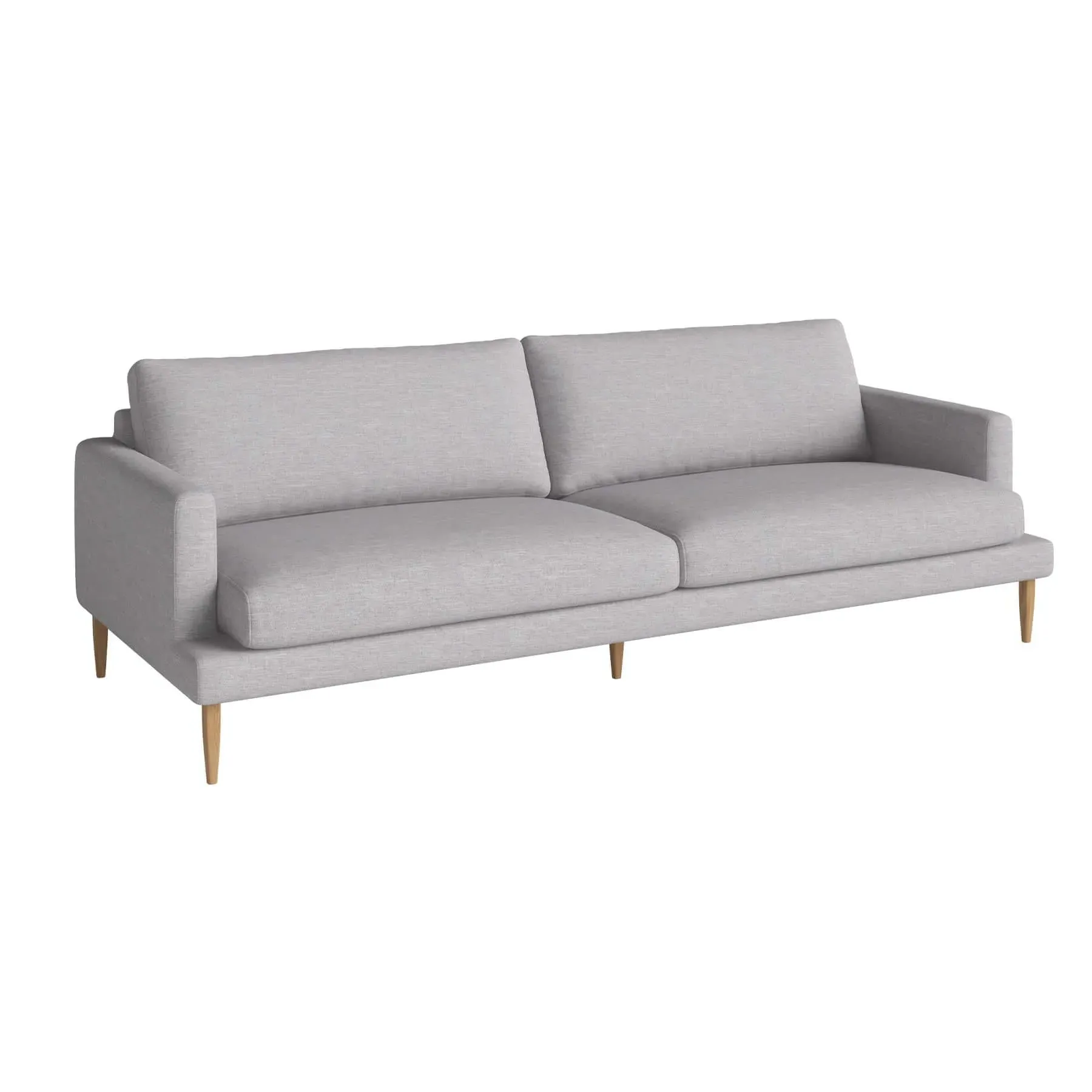 Veneda 3-Seater Sofa - Light Grey, Oak