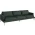 Veneda 4-Seater Sofa - Dark Green, Oak