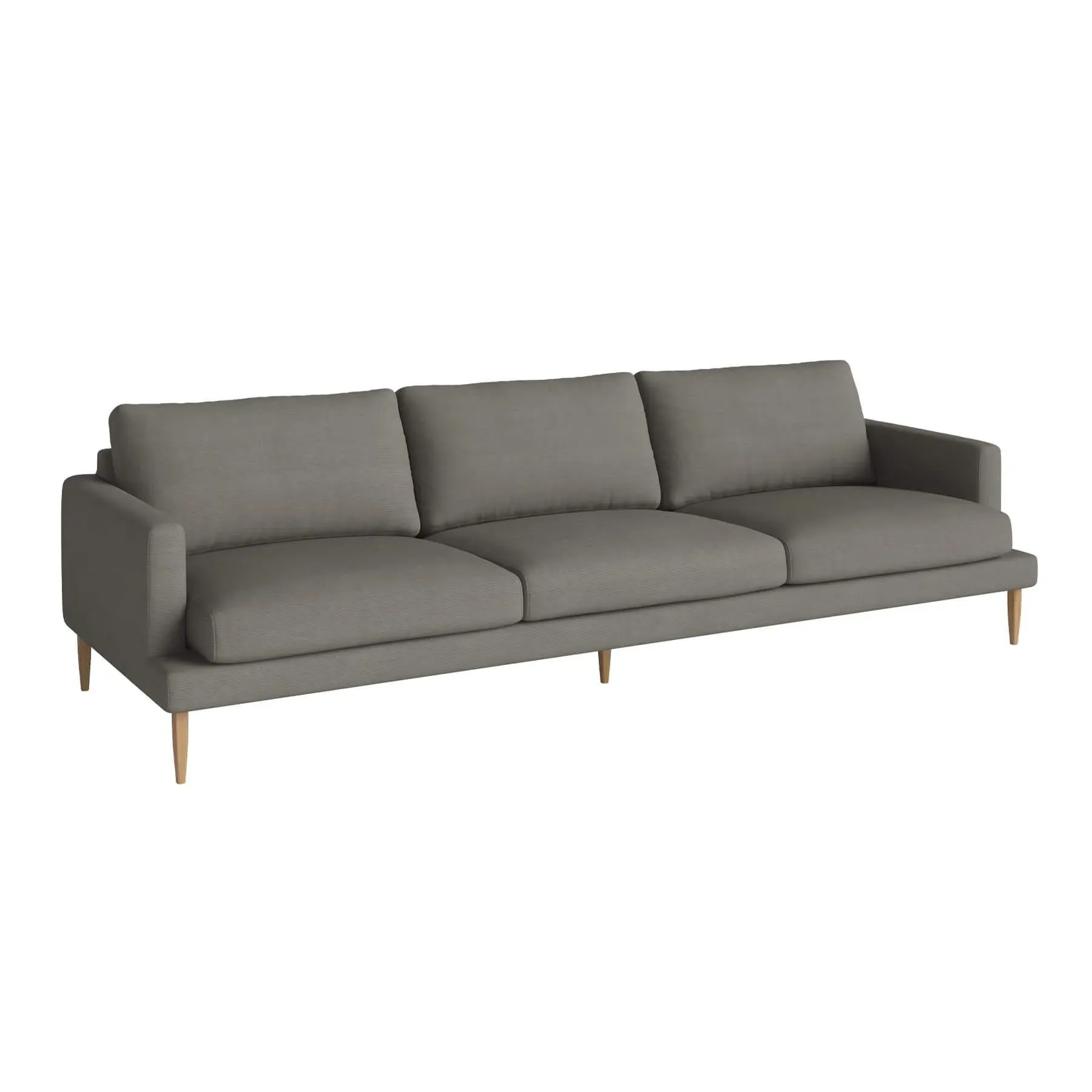 Veneda 4-Seater Sofa - Grey Brown, Oak