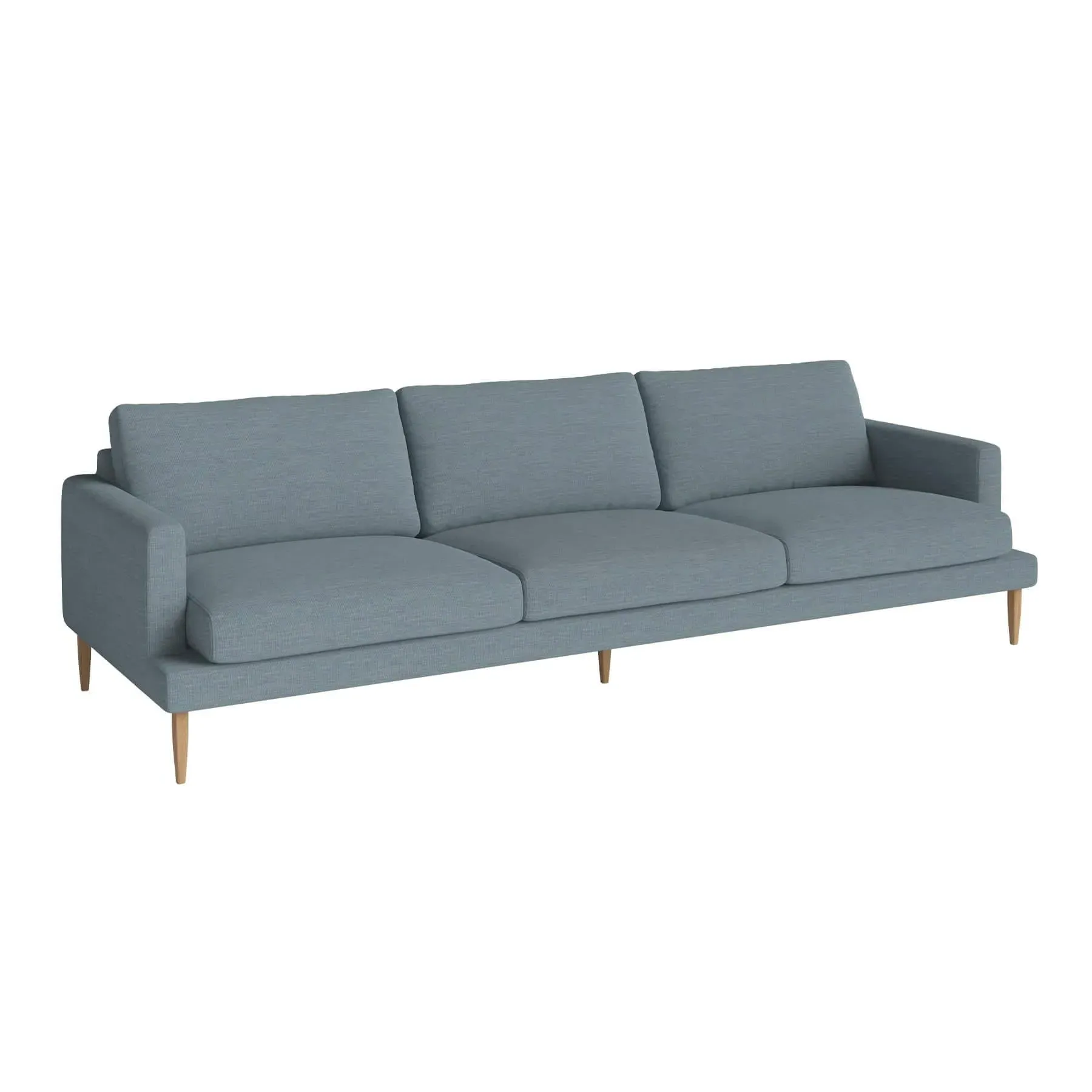Veneda 4-Seater Sofa - Light Blue, Oak