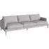 Veneda 4-Seater Sofa - Light Grey, Oak