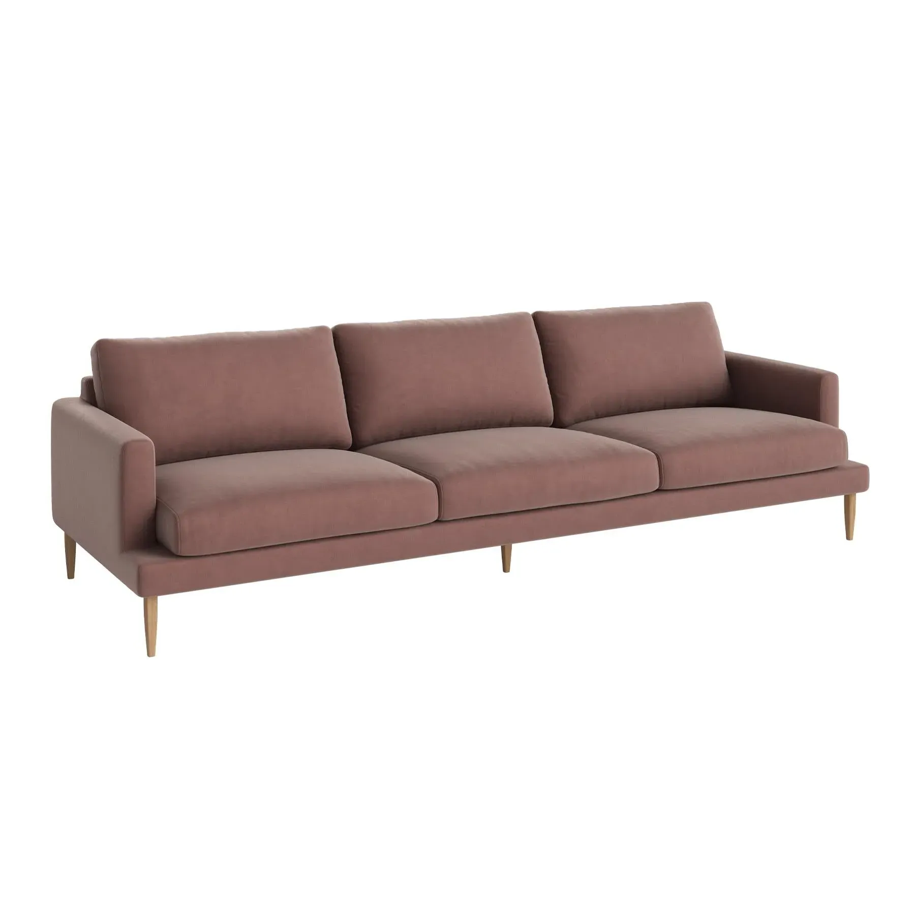 Veneda 4-Seater Sofa - Light Rosa, Oak