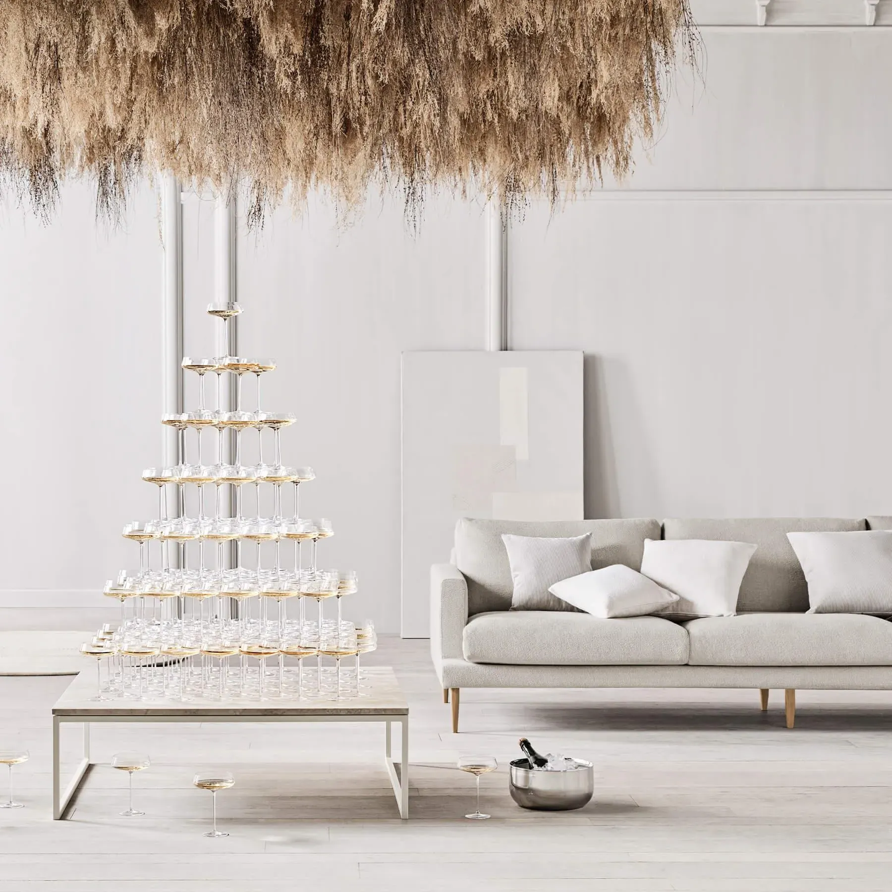 Veneda 4-Seater Sofa - Sand, Oak