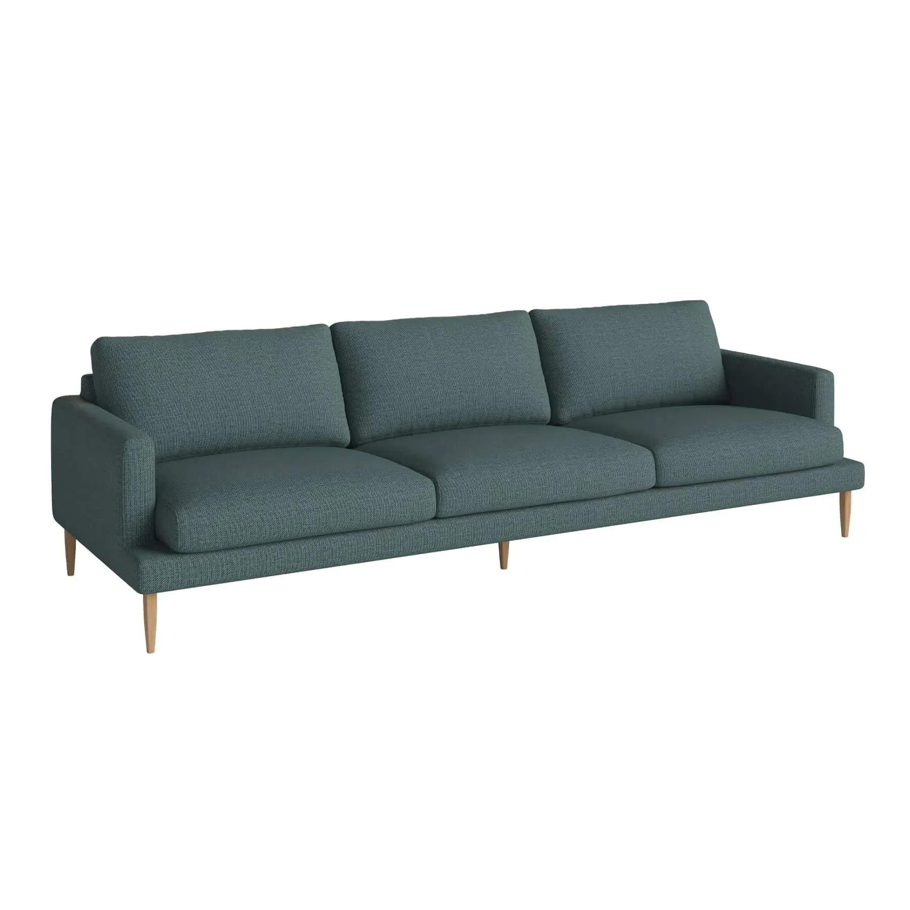 Veneda 4-Seater Sofa - Sea Green, Oak