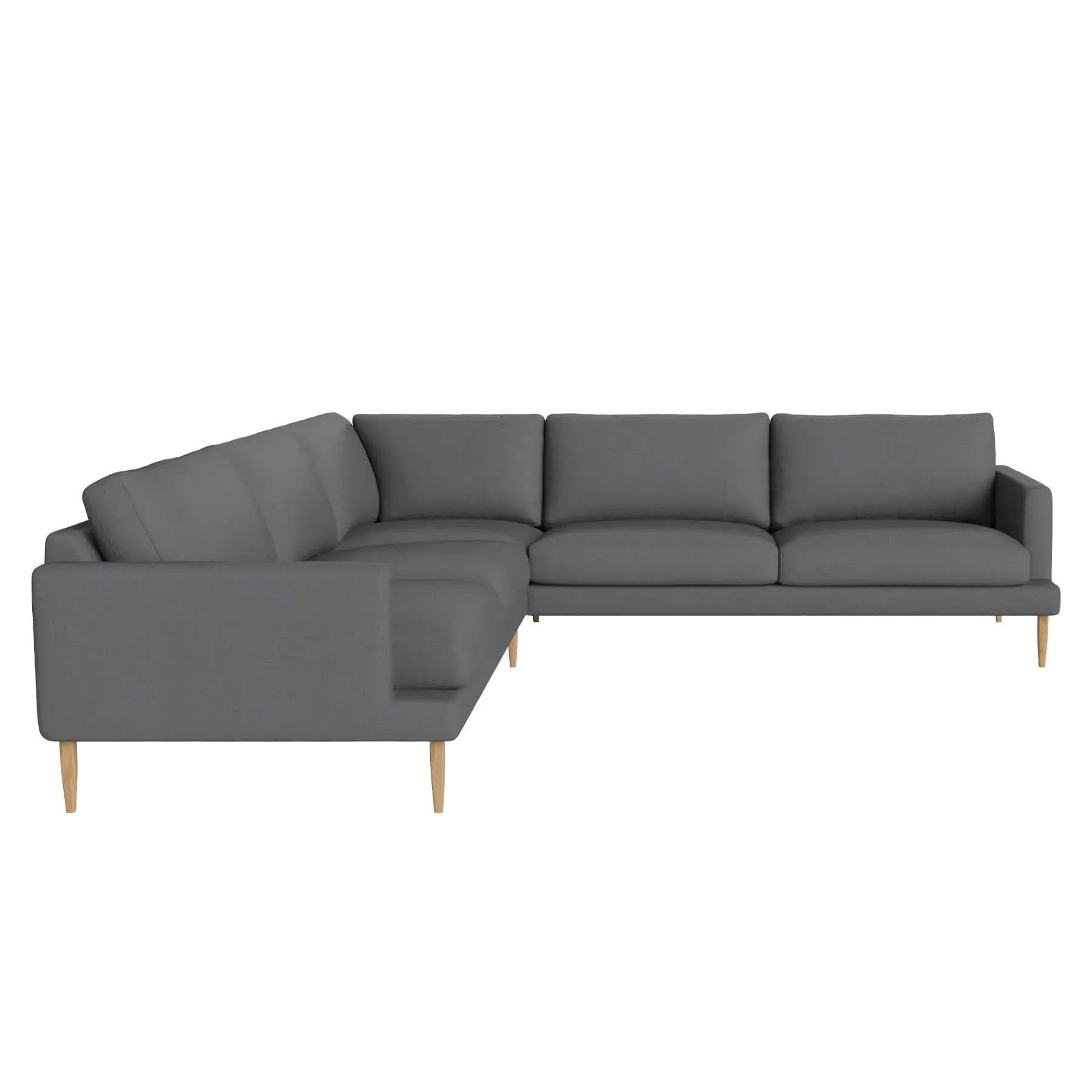 Veneda 6-Seater Corner Sofa - Dark Green, Oak