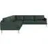 Veneda 6-Seater Corner Sofa - Dark Green, Oak