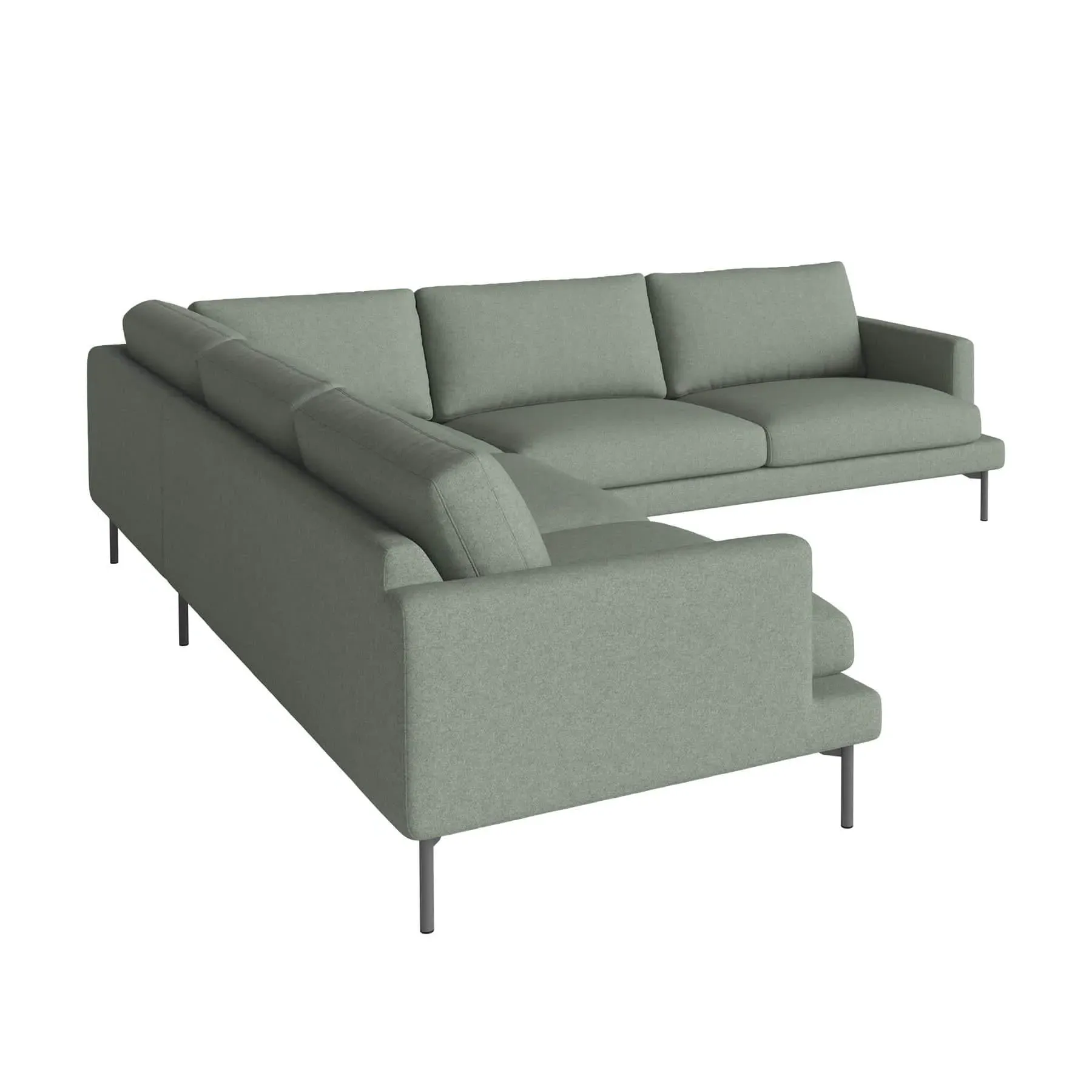 Veneda 6-Seater Corner Sofa - Green, Steel image