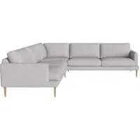 Veneda 6-Seater Corner Sofa - Light Grey, Oak
