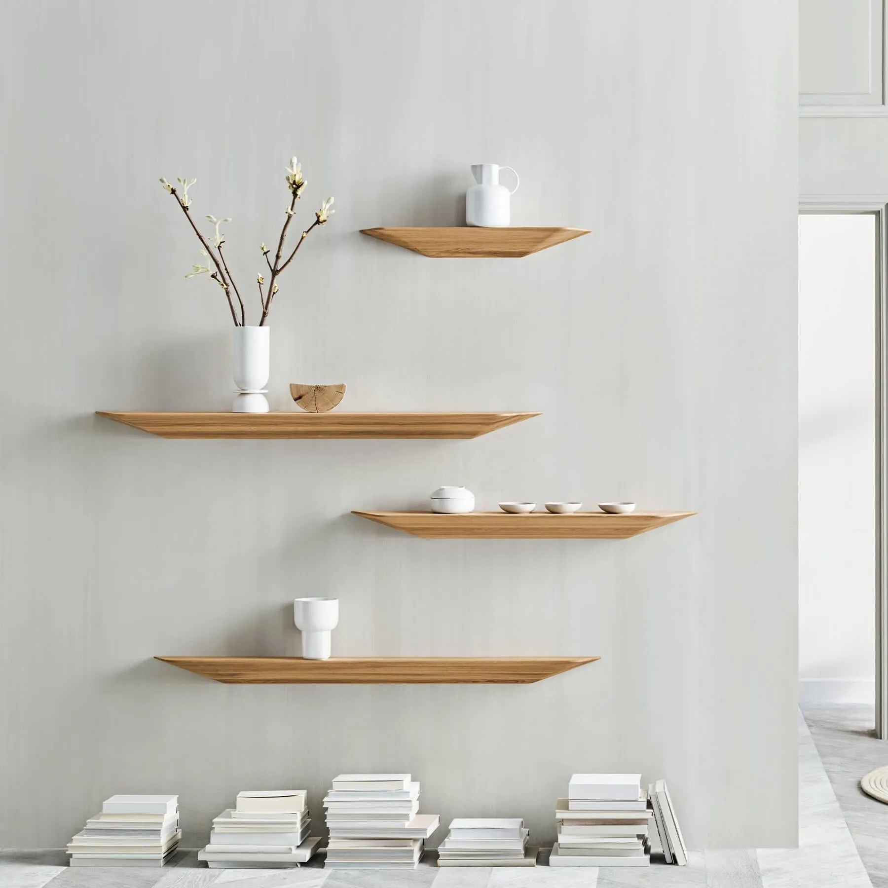 Wall Shelf with Hidden Mount - Oiled Oak