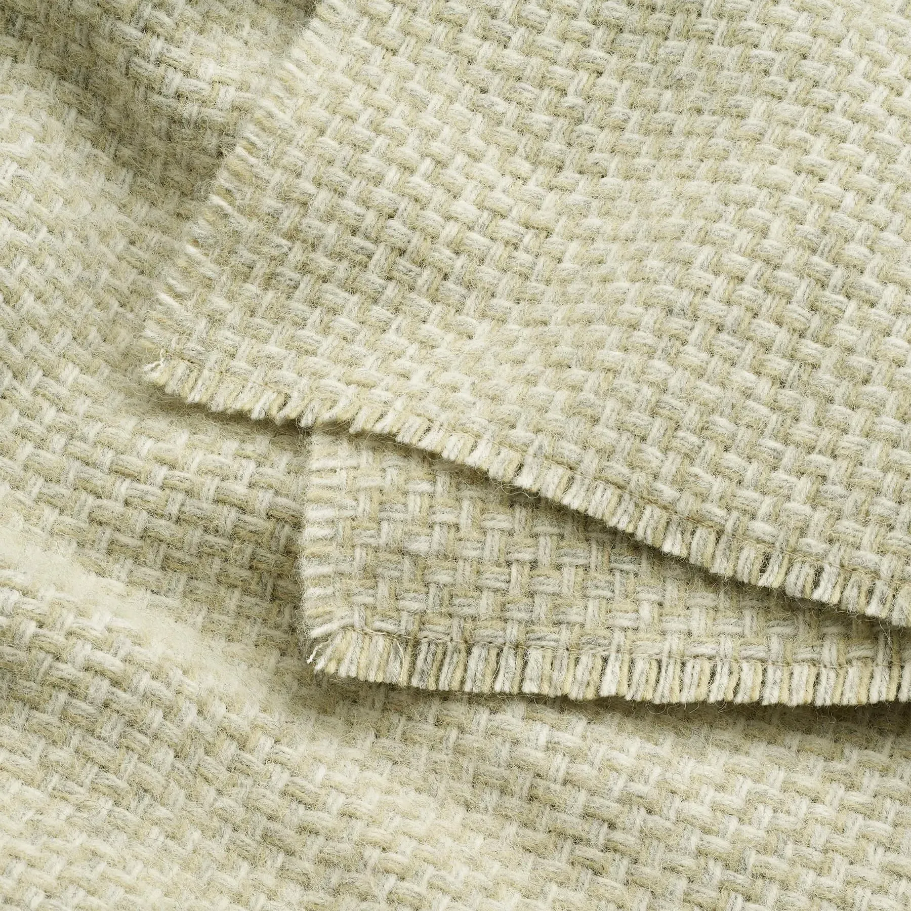 Wool Throw Blanket - Light Grey, Premium Wool