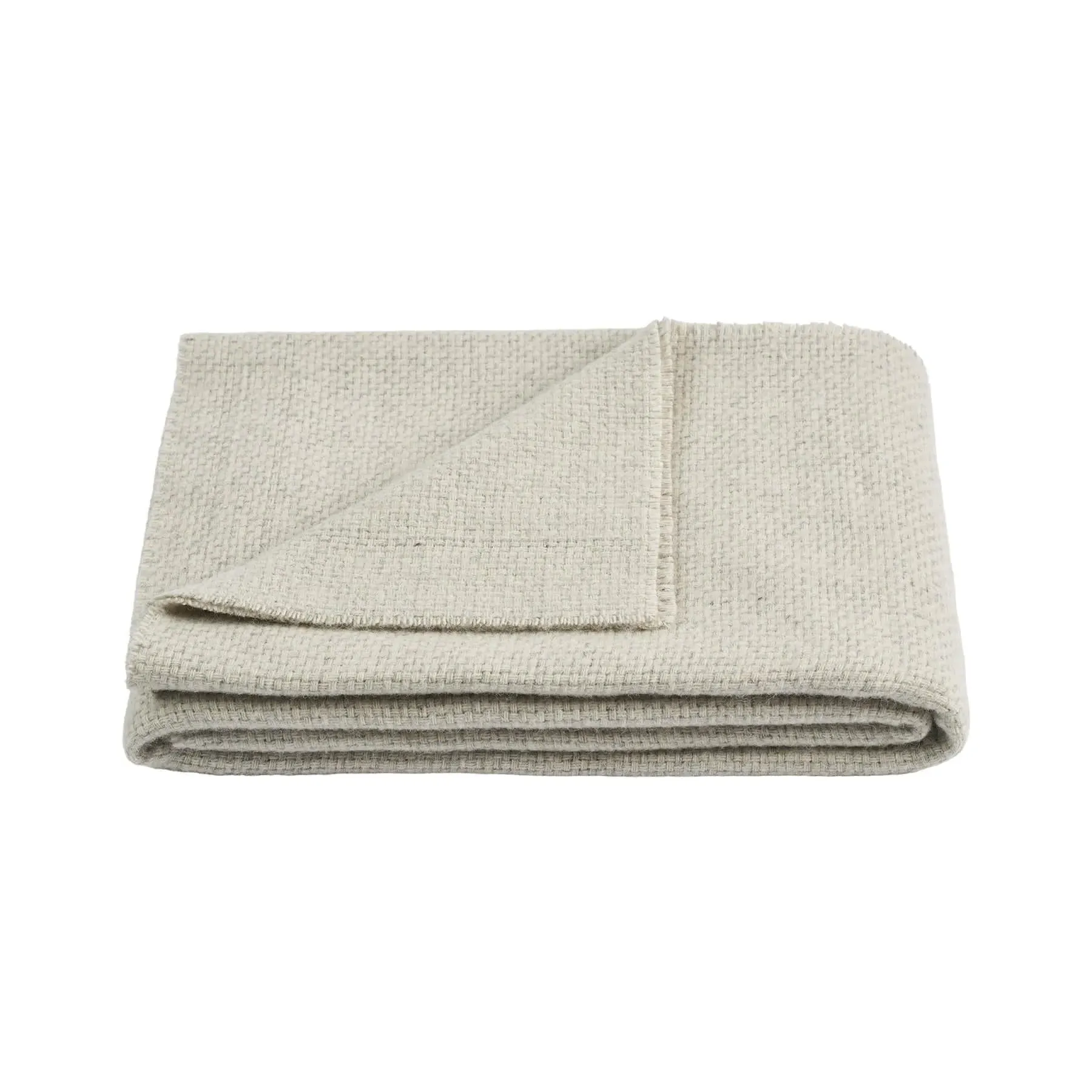 Wool Throw Blanket - Light Grey, Premium Wool