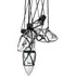 3-Light Pendant Cluster with Cord Detail - Glass