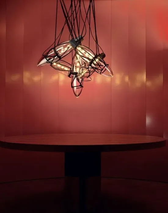 5-Light Pendant Cluster with Cord Detail - Glass