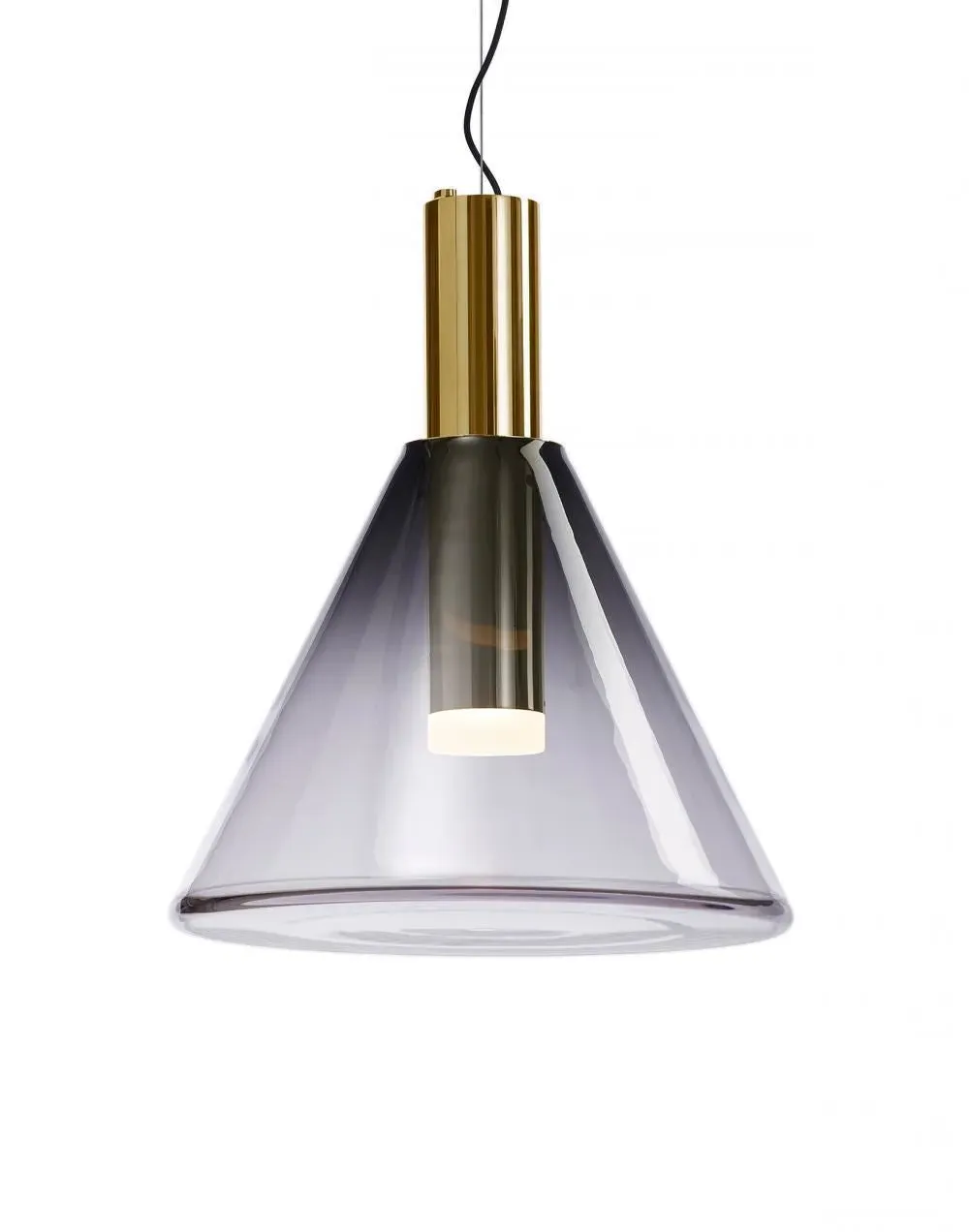 Cone Pendant Light - Smoke Grey, Glass
