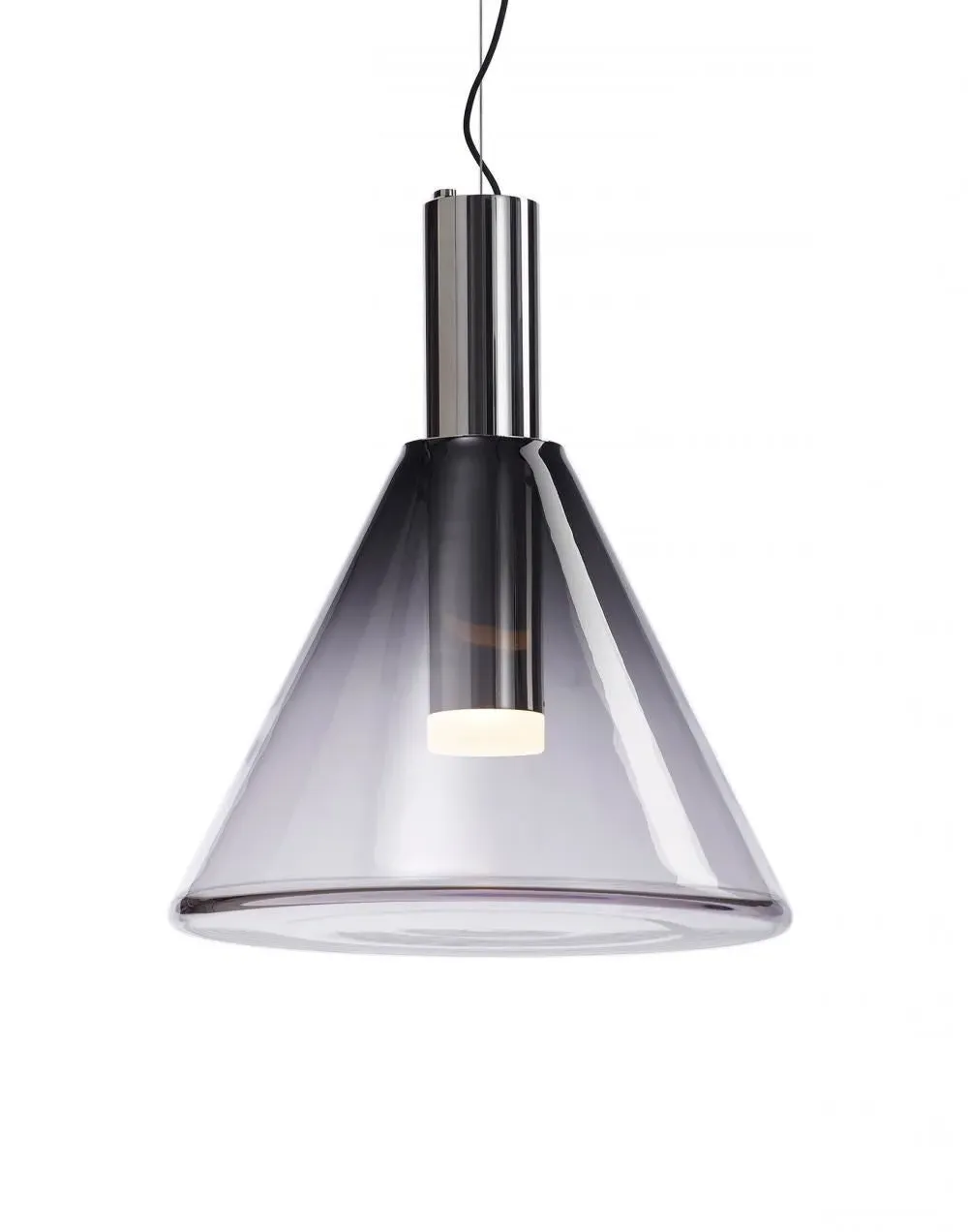 Cone Pendant Light - Smoke Grey, Glass image