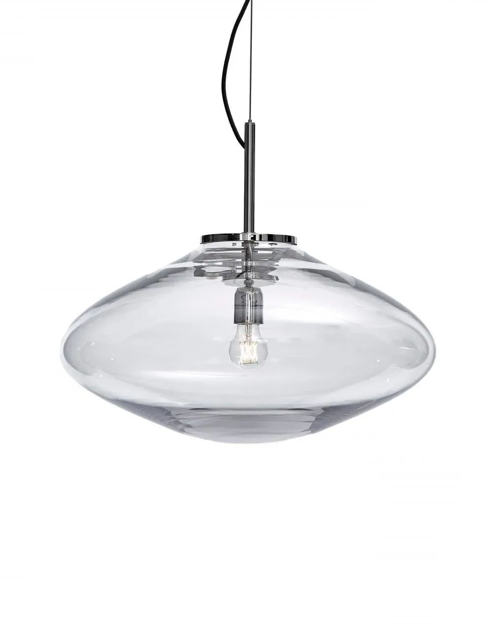 Disc Pendant Light - Clear, Crystal Glass