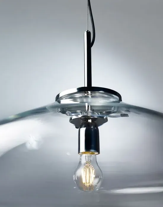 Disc Pendant Light - Clear, Crystal Glass