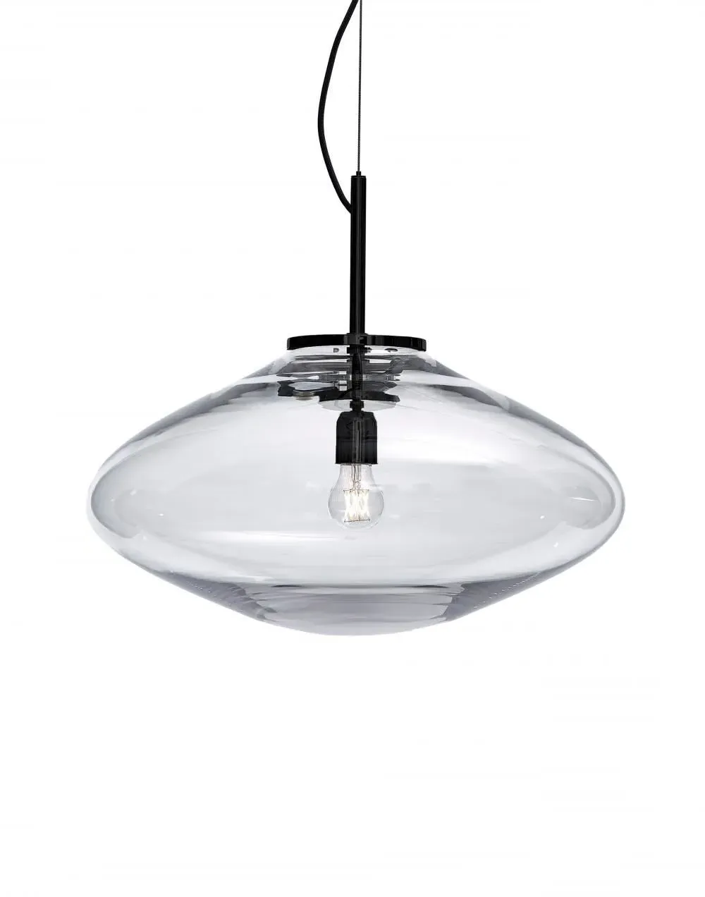 Disc Pendant Light - Clear, Crystal Glass